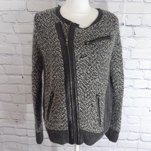 Cynthia Rowley Moto  Boucle Sweater Size 1X
